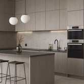 White Oak Frameless Modern Kitchen Cabinets