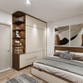 Walnut Crest Integrated Wardrobe